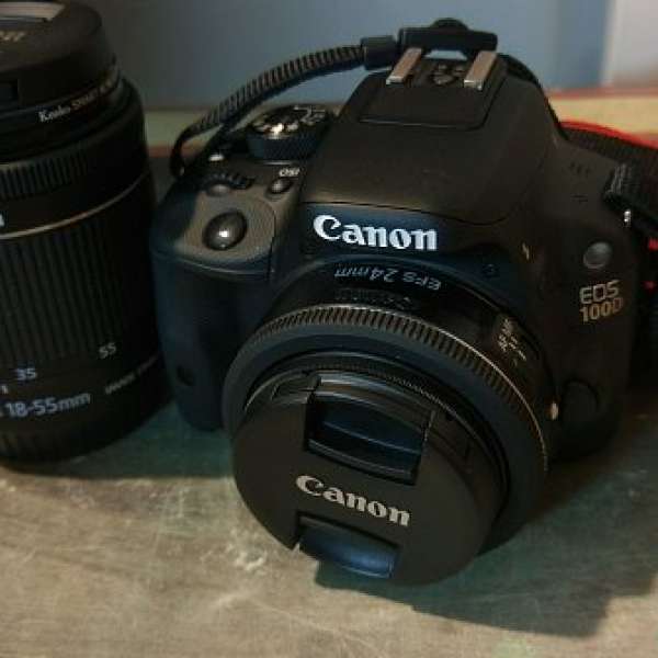 Canon 100D 18-55mm kit set + EF-S 24mm f/2.8 STM 連多項配件