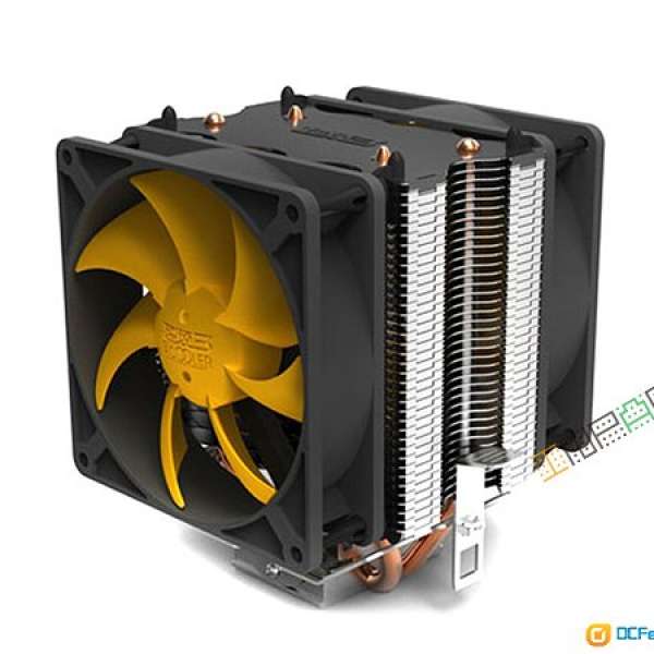 超頻3 S90D 黃海增強版 CPU 9CM 雙風扇 散熱器