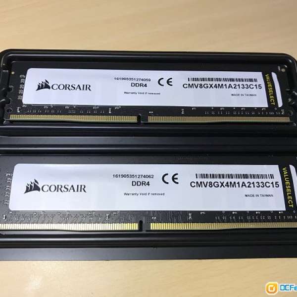 售 Corsair ValueSelect 8GB DDR4 2133 C15 x 2