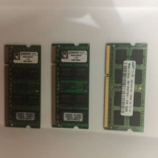 Notebook RAM 2GB DDR2 x2，DDR3 x1