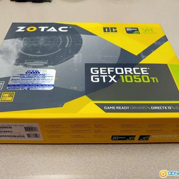 ZOTAC GeForce GTX 1050 Ti OC Edition 4GB GDDR5 雙風扇版