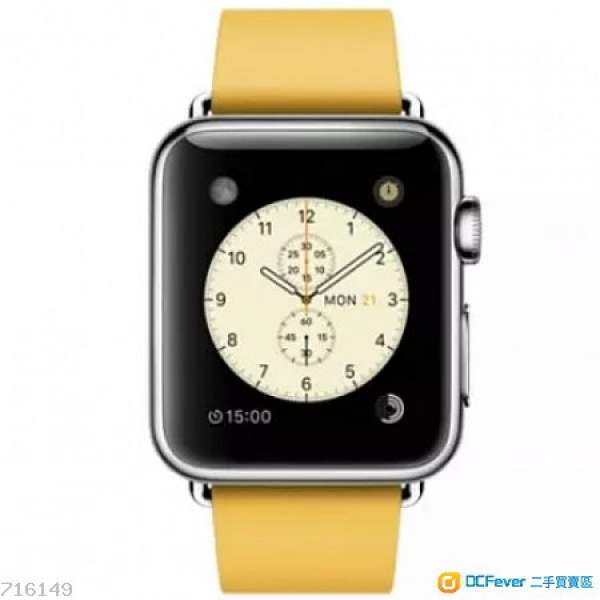 全新未開封有單Apple Watch (第一代) 38毫米 不銹鋼錶殼配 時尚圈扣錶帶 智能手表