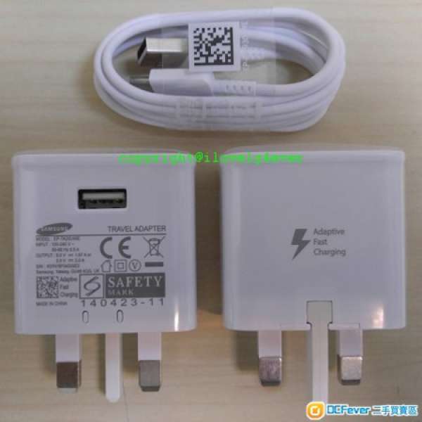 Samsung原廠三腳快充火牛充電器Fast Charging EP-TA20UWE連Type C USB數據線DN930CWE