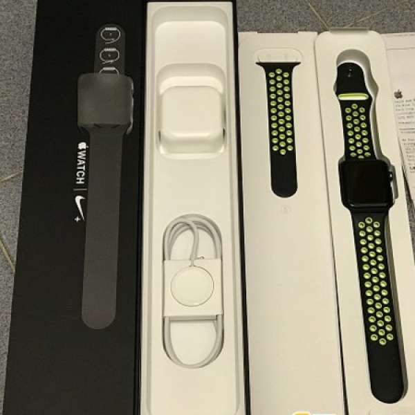 95%新二手Apple Watch Nike+ 42mm 黑/螢光黃