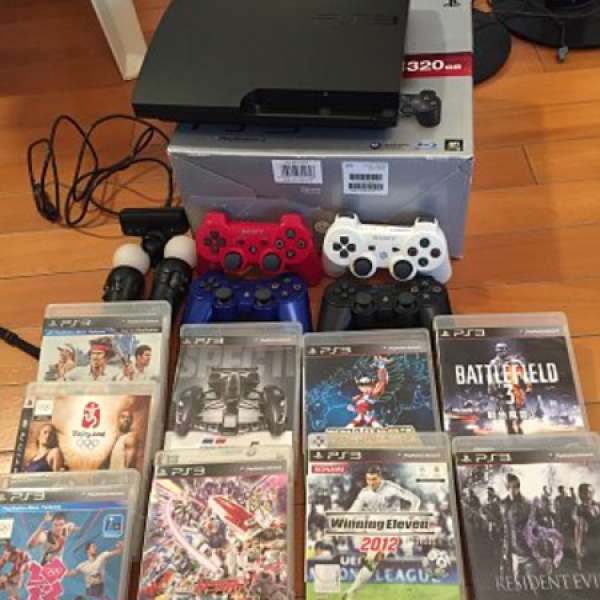 PS3 slim 90% new with 9 games