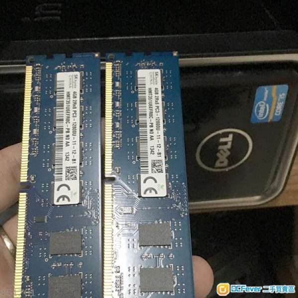 DDR3 4GB RAM x 2條 (PC3 12800U) 1600MHz (Dell機拆出來)