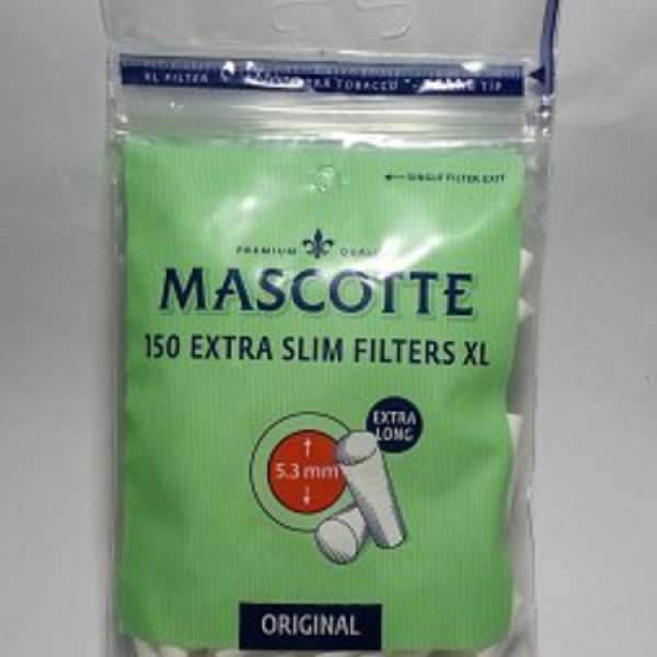 5 x Mascotte Extra Slim Filters XL / 5包 手捲煙特幼長濾嘴