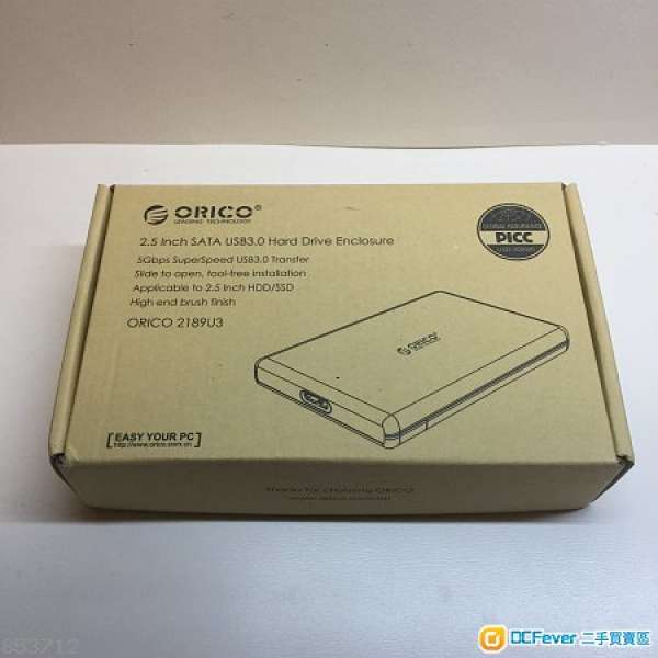 Orico 2189U3 2.5" HDD Case