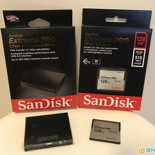 SanDisk Extreme Pro CFast 2.0 Card 128gb + Reader/Writer