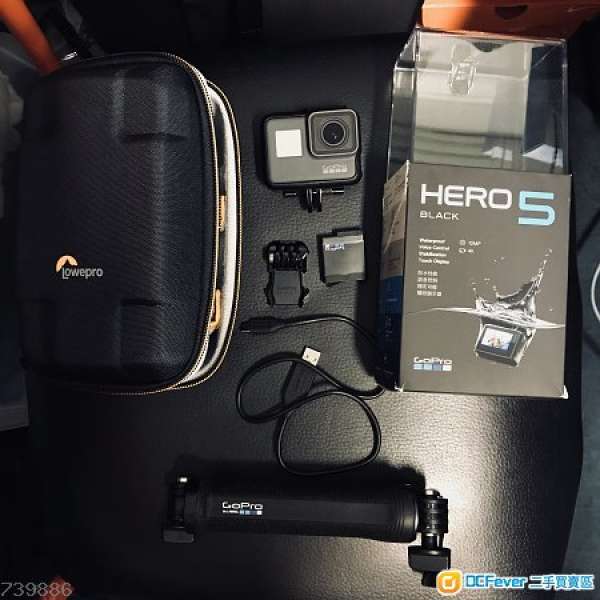GoPro Hero 5 Black + 原廠電&3way grip + Lowepro case + 64GB extreme pro卡