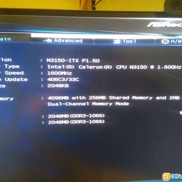 N3150 ITX 4G RAM 可做NAS 低功耗一流
