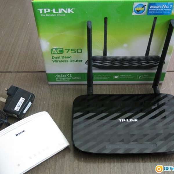 TP-link Archer C2 AC750 Gigabit AC router + D-LINK  5 port Giga Switch