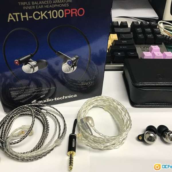 賣8成新Audio Technica ATH-CK100PRO 女毒耳機