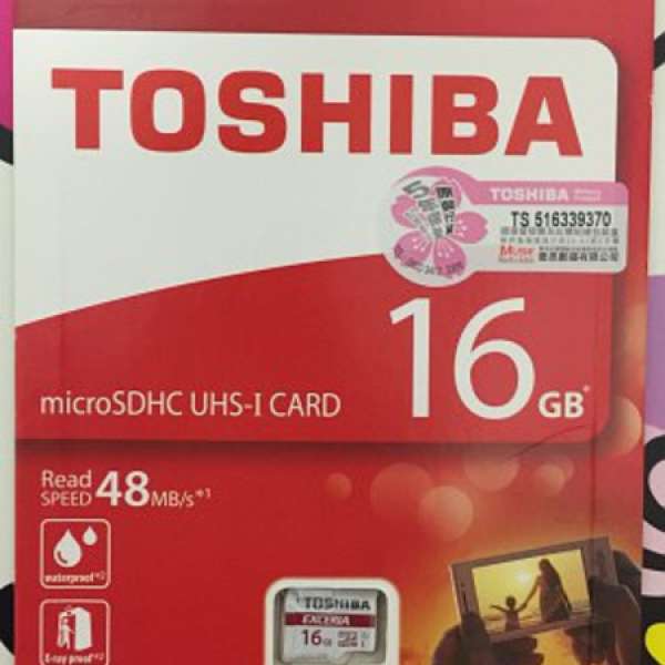 100%全新TOSHIBA microSDHC UHS-I 16GB