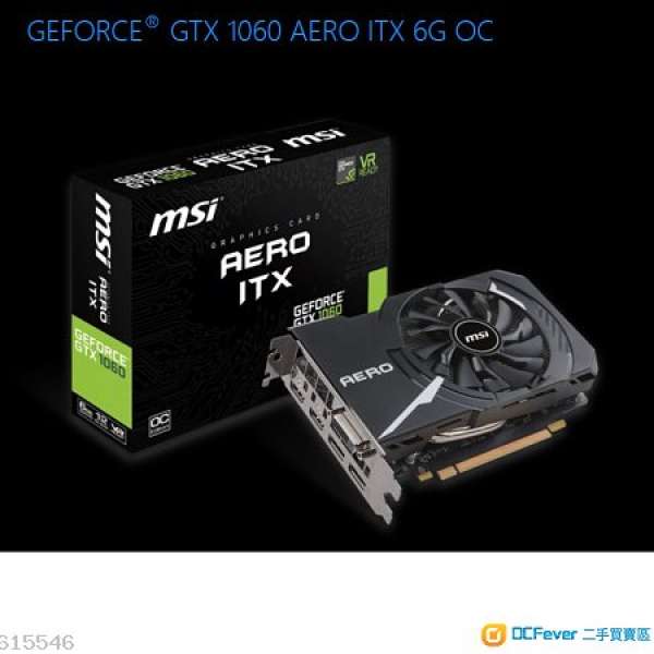 GEFORCE® GTX 1060 AERO ITX 6G OC     99.9 新 %