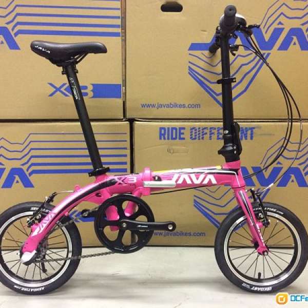 **全港免費送貨** JAVA X3-3S 日本SHIMANO 內3速 V剎 14吋 鋁合金 摺車