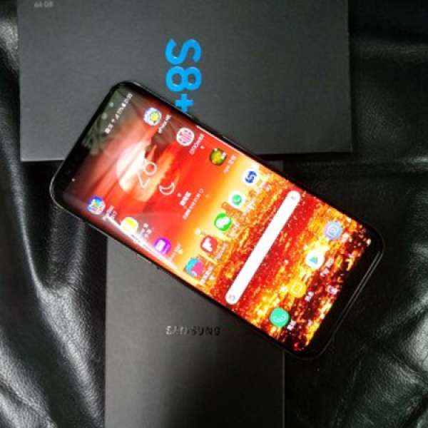 99.9999999%new Samsung galaxy s8 plus黑色64gb只是開封在家玩了幾次，保養到18年8...