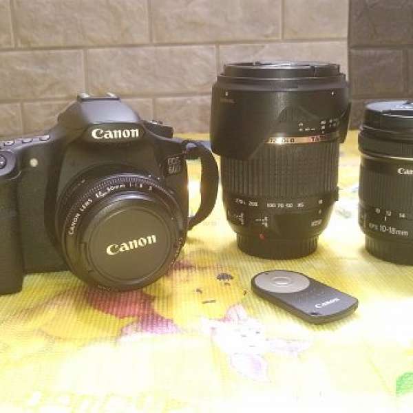 Canon 60D 套裝 (60D BODY + Tamron 18-270mm + Canon 10-18mm + 50mm 1.8)