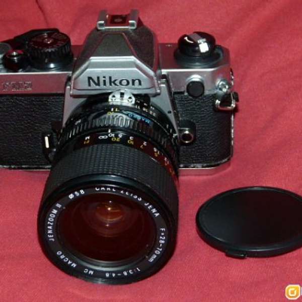 Nikon FM2n camera body and Carl Zeiss Jena 28-70mm lens