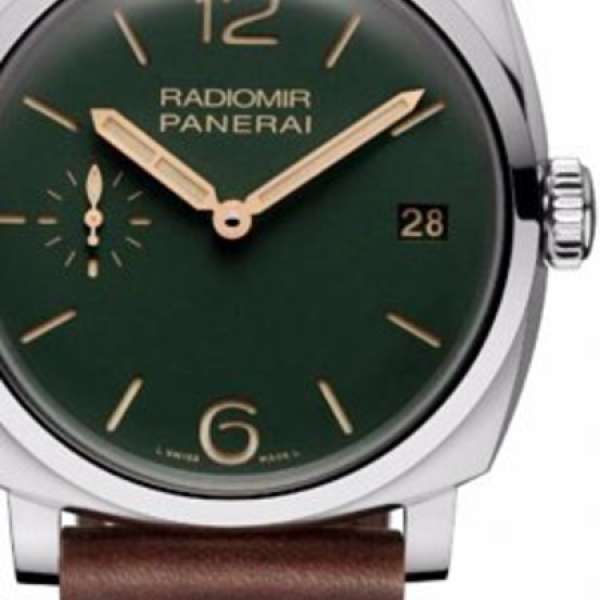 全新2017年 Panerai 限量版 只有300 Radiomir 罕見的綠色錶面