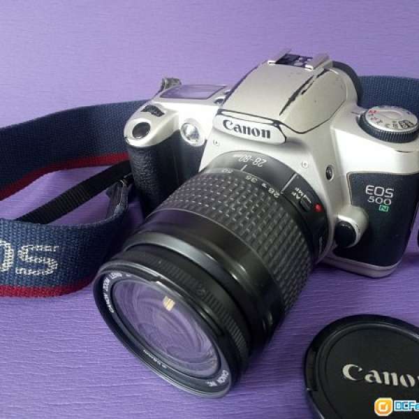 Canon EOS 500N 菲林機 連 EF28-80mm /f3.5-5.6 macro 0.38m注意內容...特價品 !