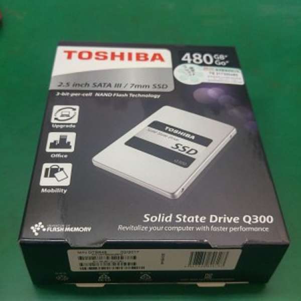99% new fully boxset Toshiba Q300 480GB with receipt