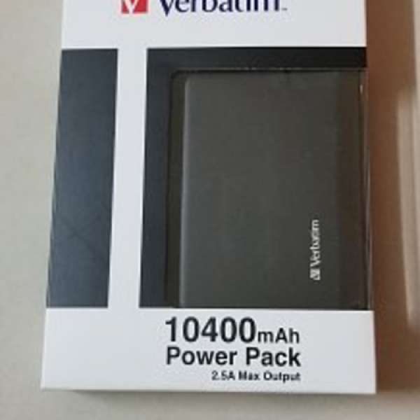 Verbatim 外置電 power bank 10400 mAh - 100% 全新冇開過包装, 黑色