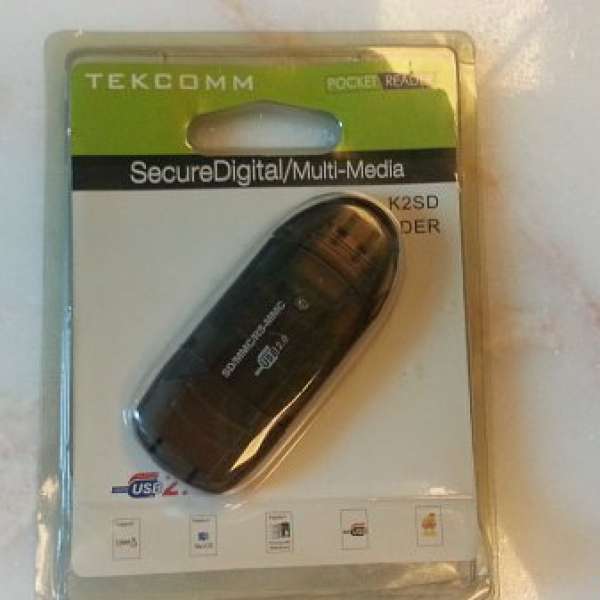 100% new Tekcomm Secure Digital/Multi-Media K2SD 讀卡器