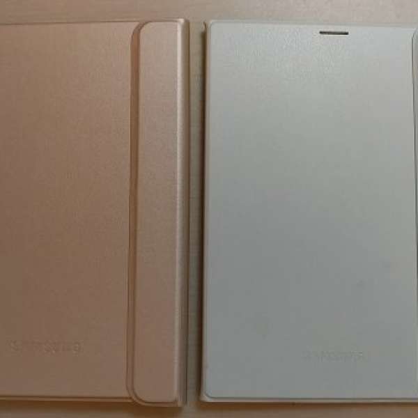 Samsung Galaxy Tab S2 8.0 - 1）原廠白色皮套２）副廠金色皮套３）2.5D弧邊防藍光...