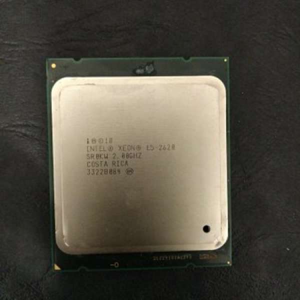 2粒6C12T Intel Xeon E5-2620 CPU 跟2個原裝散熱器  (Socket LGA 2011 for x79主機板)