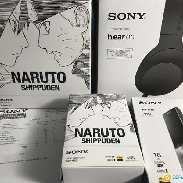 Sony《火影忍者 疾風傳》限量版 Walkman® NW-A25/B 頭帶式耳機 MDR-100AAP/B