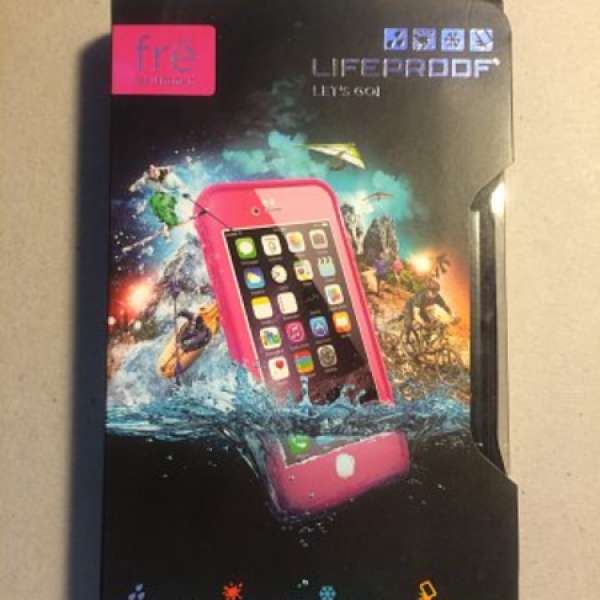 (全新未開封) Lifeproof fre for iPhone 6 四防保護殼 (白色/粉紅色)