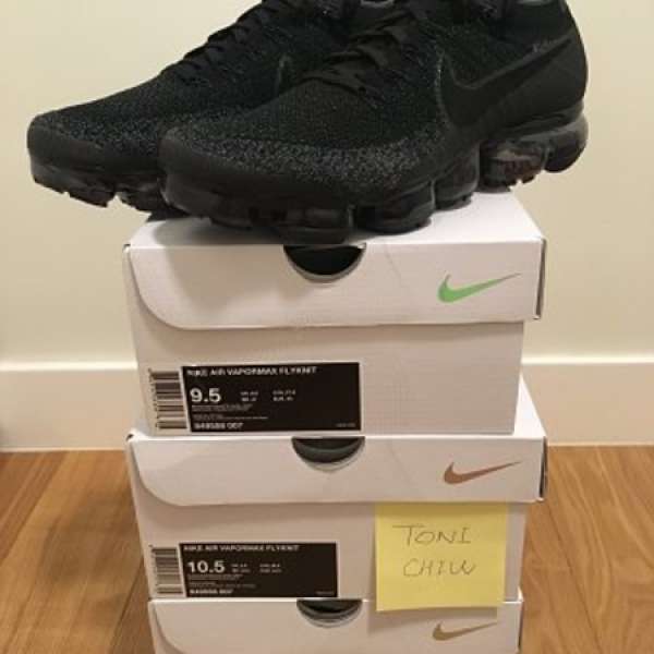 全新 Nike Air Vapormax Flyknit Triple Black (多size)