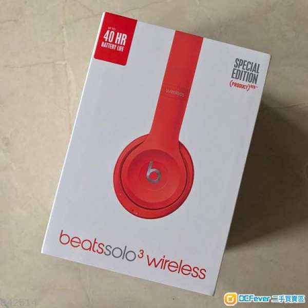 99.99%新Beats Solo 3 wireless紅色 配件全新 送3個月Apple music