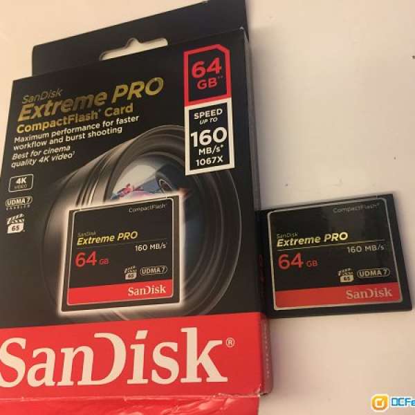 SanDisk Extreme PRO 64GB CF card 99%新
