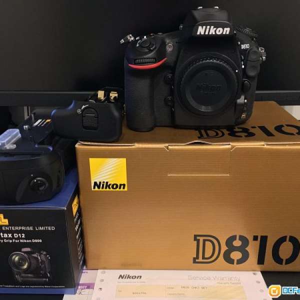 95% Nikon D810 Body and Battery Grip