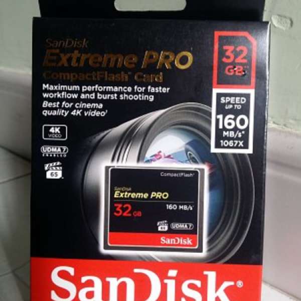 SanDisk 32GB Extreme Pro 160MB/s Compact Flash 記憶卡