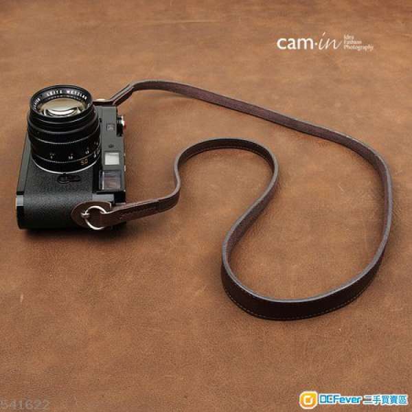 CAM-in 真皮相機帶 牛皮 圓孔型 咖啡色 CAM2622 適合 微單機 旁軸 菲林相機