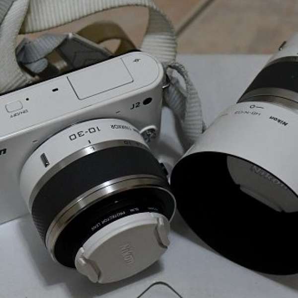 Nikon 1 J2 + NIKKOR VR 10-30mm, VR 30-110mm 套裝 白色 white