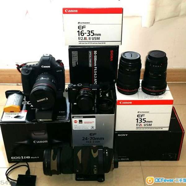 因移民放售全套攝影系統Canon 1DX2 等(絕不散賣)
