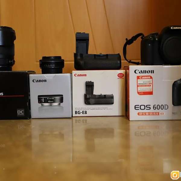 Canon EOS 600D Body, EF 40mm f/2.8, BG-E8 & Sigma 18-250 F3.5-6.3
