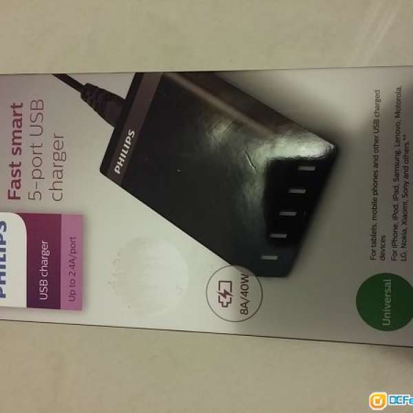 全新原廠Philips 5 Port USB Charger $150