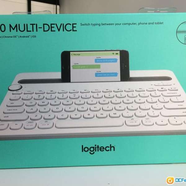100%全新, 盒都未開 Logitech 藍牙Keyboard K480 白色, 合 iPad, iPhone, PC, Mac