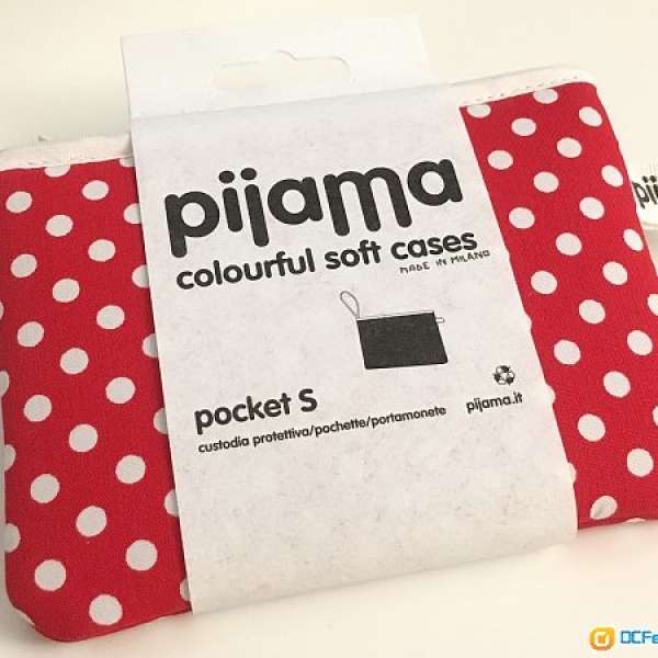 【全新】意大利牌子 Pijama Soft Pocket Case 紅點點 細拉鏈袋 意大利制造