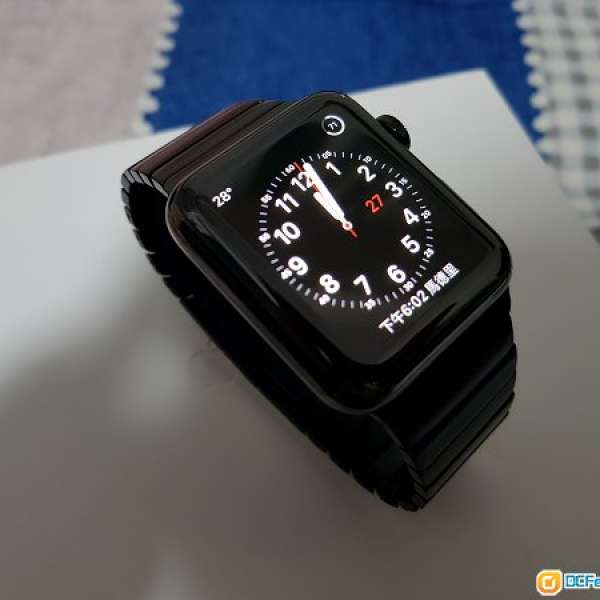 99% New Apple Watch 第一代 42mm 黑色 不鏽鋼 藍寶石水晶玻璃