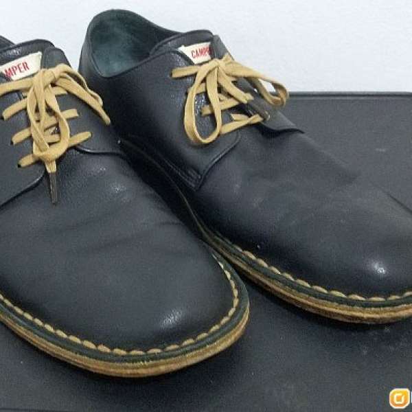 Camper Black Leather Fashion Shoes 西班牙 男裝 黑色 真皮 皮鞋 - 可郵寄(包郵)或...
