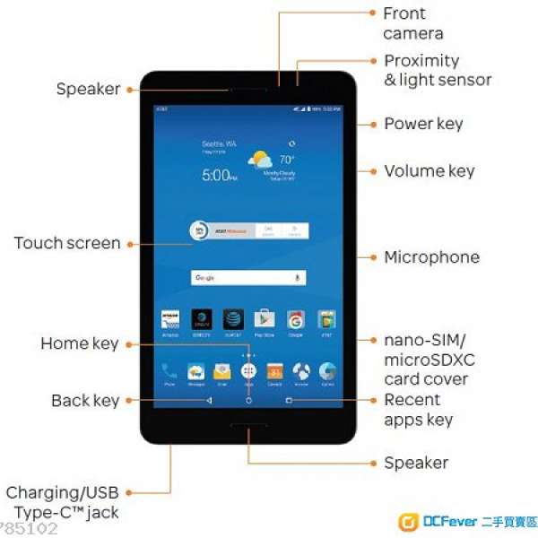 ZTE Trek 2 HD , 90 % 新, Wi-Fi, 4G LTE, Snapdragon 617, 双Speaker