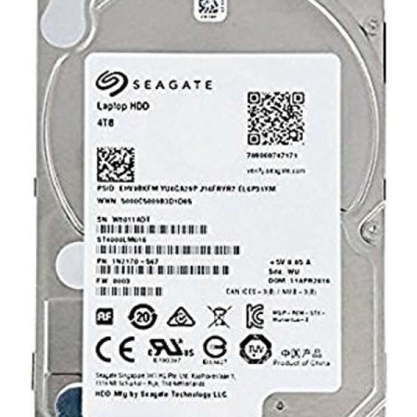 Seagate 4TB Laptop HDD SATA 6Gb/s 128MB Cache 2.5-Inch Internal Hard D
