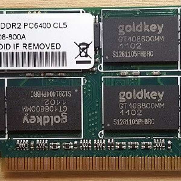 2GB DDR2 PC6400 for Notebook RAM