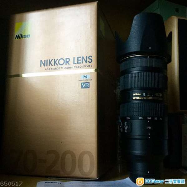 95%新 Nikon AF-S NIKKOR 70-200mm f/2.8G ED VR II （小黑六 LB6 )